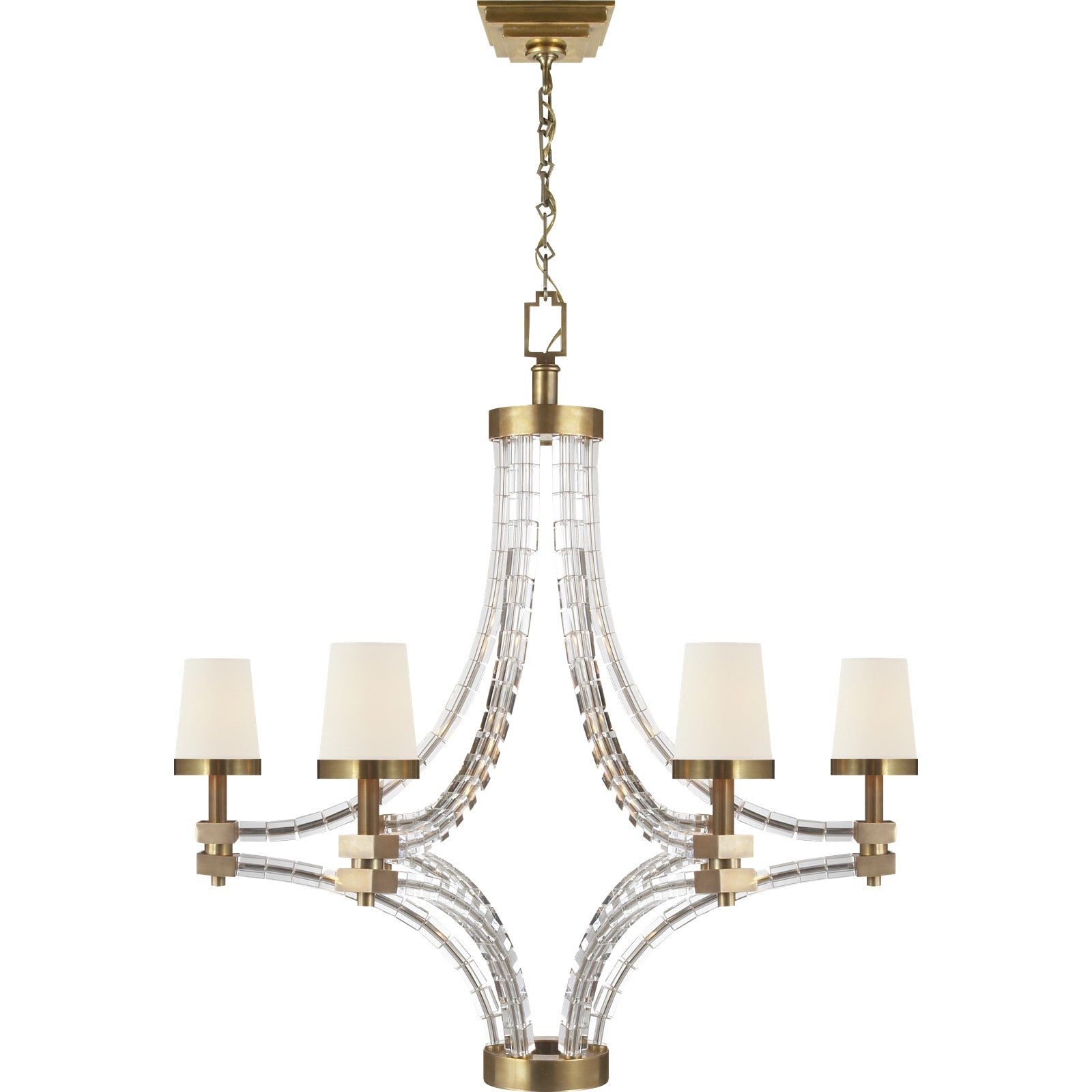Crystal Cube Large Chandelier - Visual Comfort Ceiling Lights