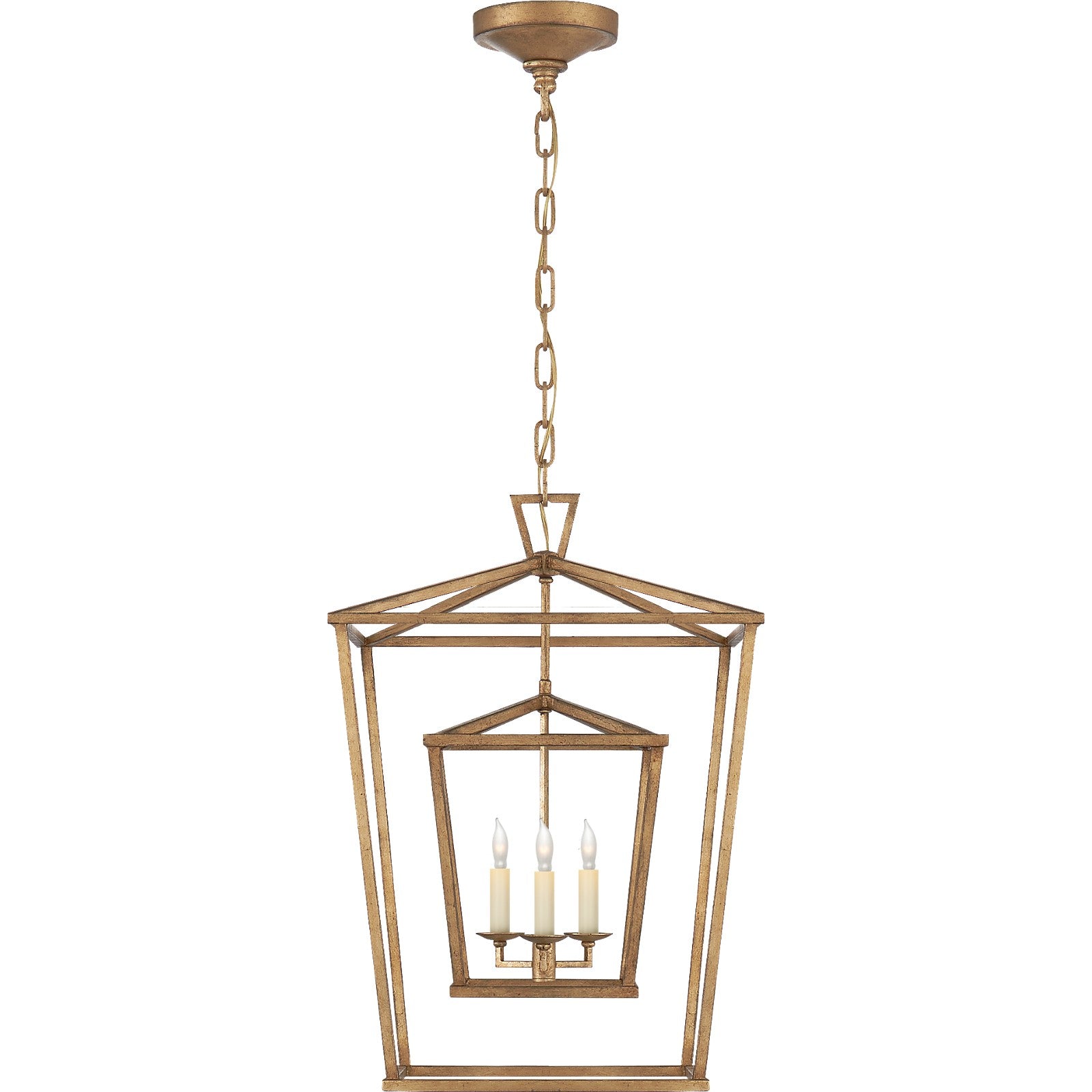 Darlana Medium Double Cage Lantern - Visual Comfort Ceiling Lights