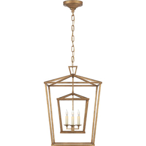 Darlana Medium Double Cage Lantern - Visual Comfort Ceiling Lights