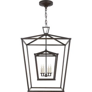 Darlana Large Double Cage Lantern - Visual Comfort Ceiling Lights