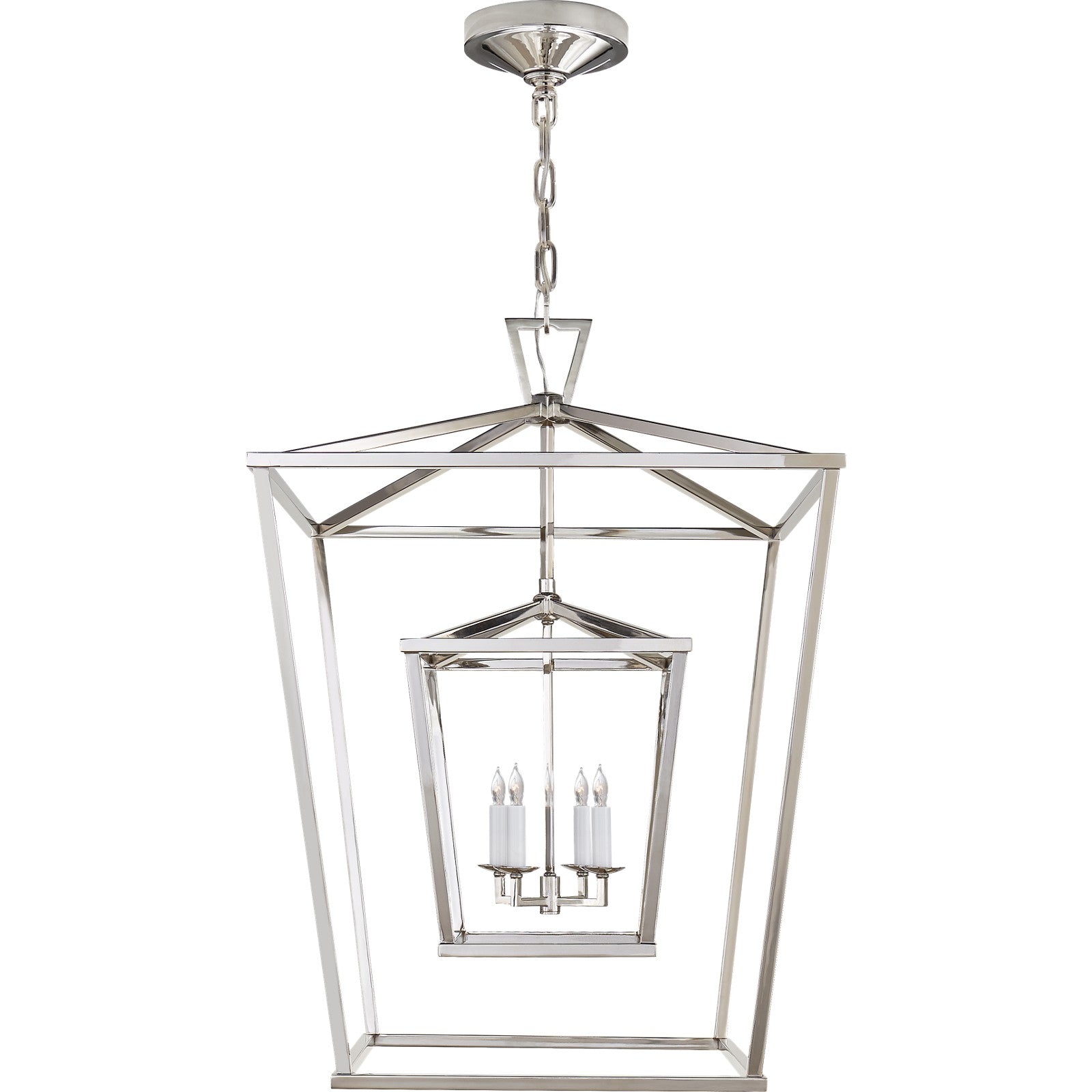 Darlana Large Double Cage Lantern - Visual Comfort Ceiling Lights