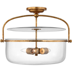 Lorford Medium Semi-Flush Lantern - Visual Comfort Ceiling Lights