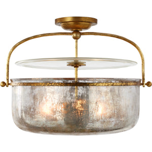 Lorford Medium Semi-Flush Lantern - Visual Comfort Ceiling Lights