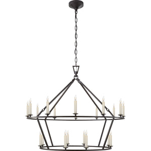 Darlana Large Two-Tiered Ring Chandelier - Visual Comfort Ceiling Lights