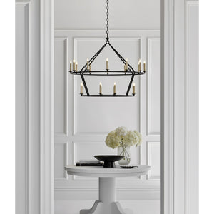 Darlana Large Two-Tiered Ring Chandelier - Visual Comfort Ceiling Lights