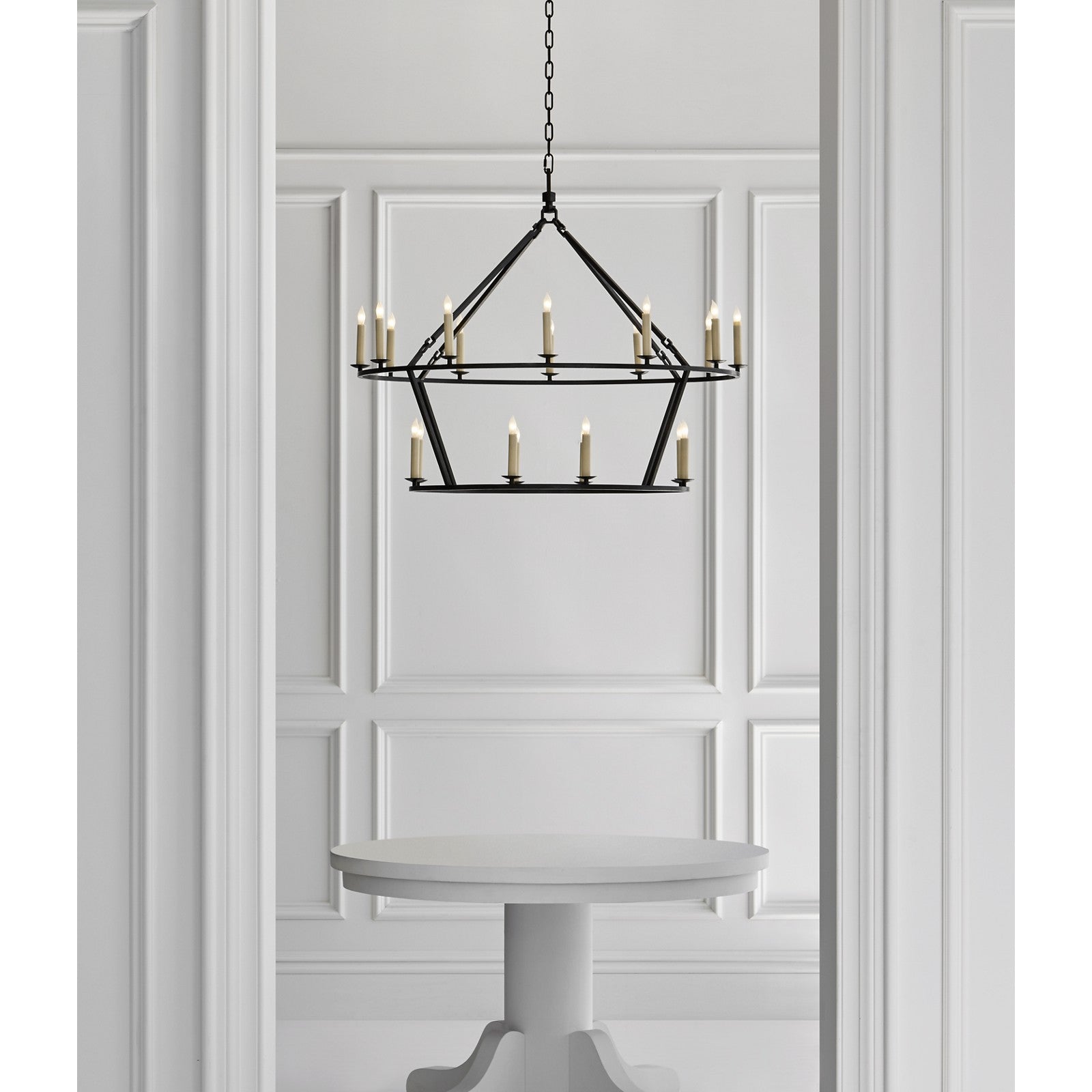 Darlana Large Two-Tiered Ring Chandelier - Visual Comfort Ceiling Lights