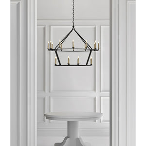 Darlana Large Two-Tiered Ring Chandelier - Visual Comfort Ceiling Lights