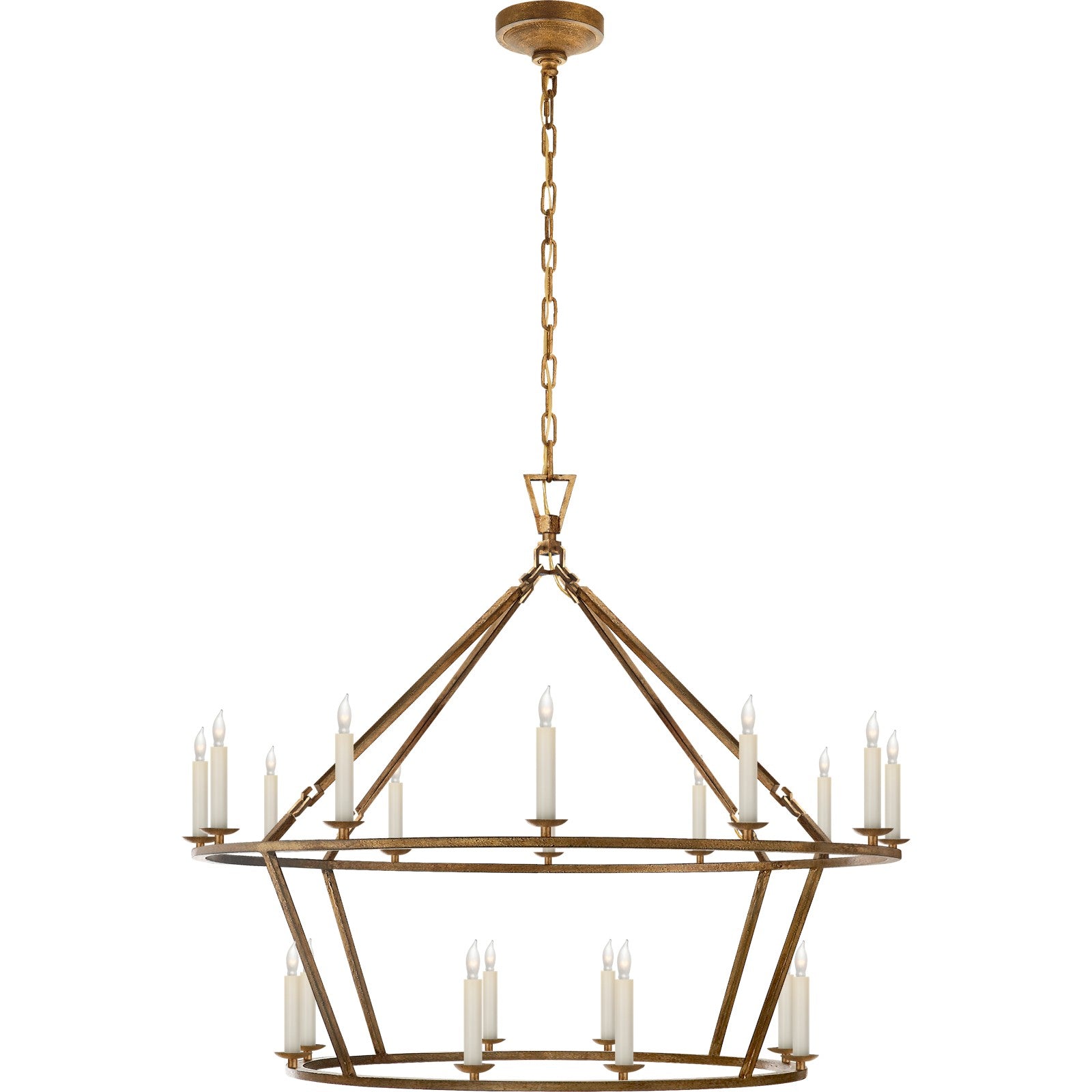 Darlana Large Two-Tiered Ring Chandelier - Visual Comfort Ceiling Lights
