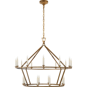 Darlana Large Two-Tiered Ring Chandelier - Visual Comfort Ceiling Lights
