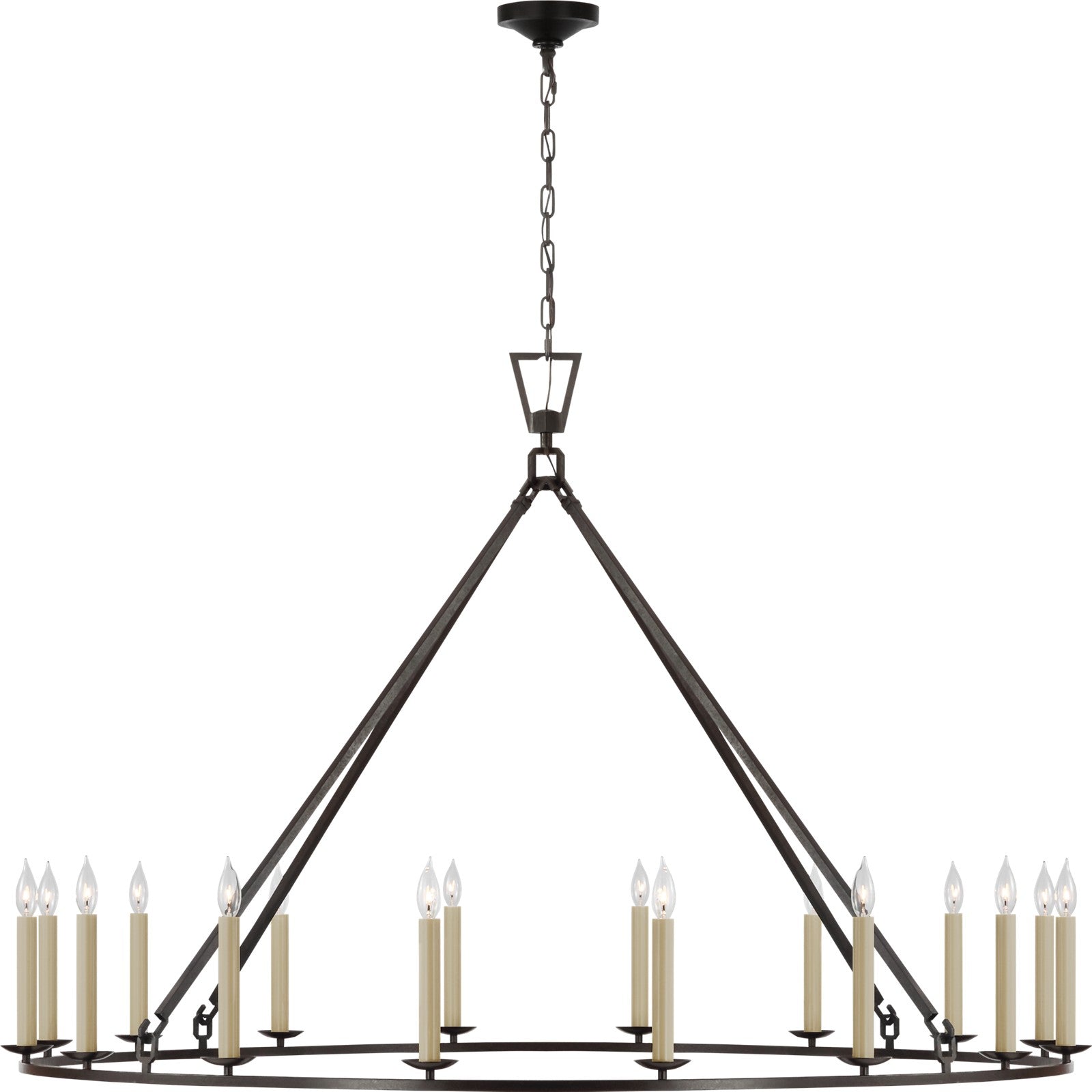 Darlana Oversized Single Ring Chandelier - Visual Comfort Ceiling Lights