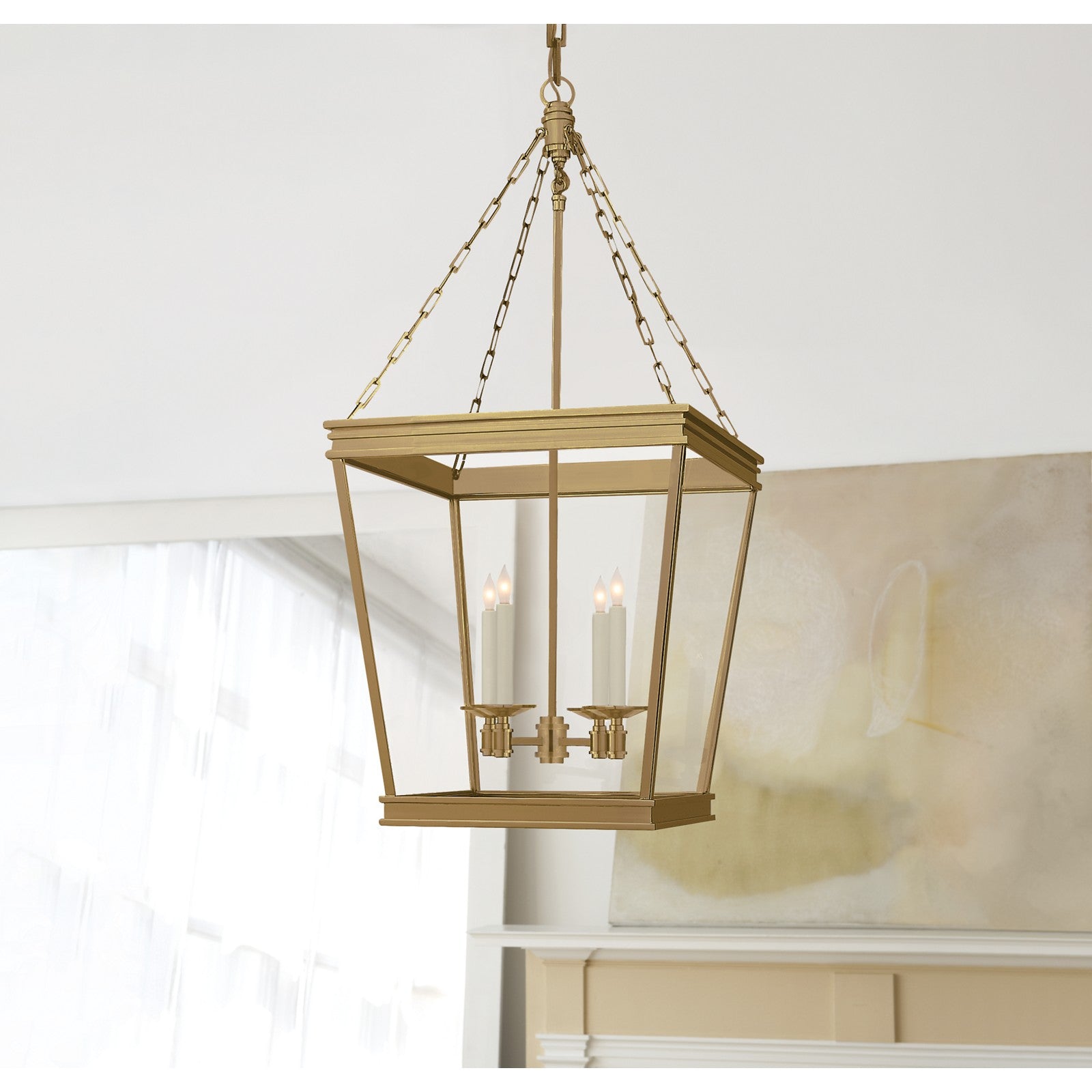 Launceton Medium Square Lantern - Visual Comfort Ceiling Lights