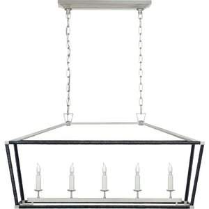 Darlana Medium Rattan Wrapped Linear Lantern - Visual Comfort Ceiling Lights