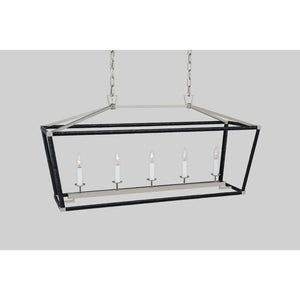 Darlana Medium Rattan Wrapped Linear Lantern - Visual Comfort Ceiling Lights