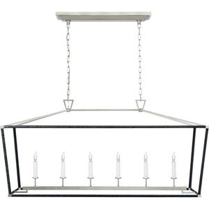 Darlana Large Rattan Wrapped Linear Lantern - Visual Comfort Ceiling Lights