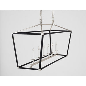 Darlana Large Rattan Wrapped Linear Lantern - Visual Comfort Ceiling Lights