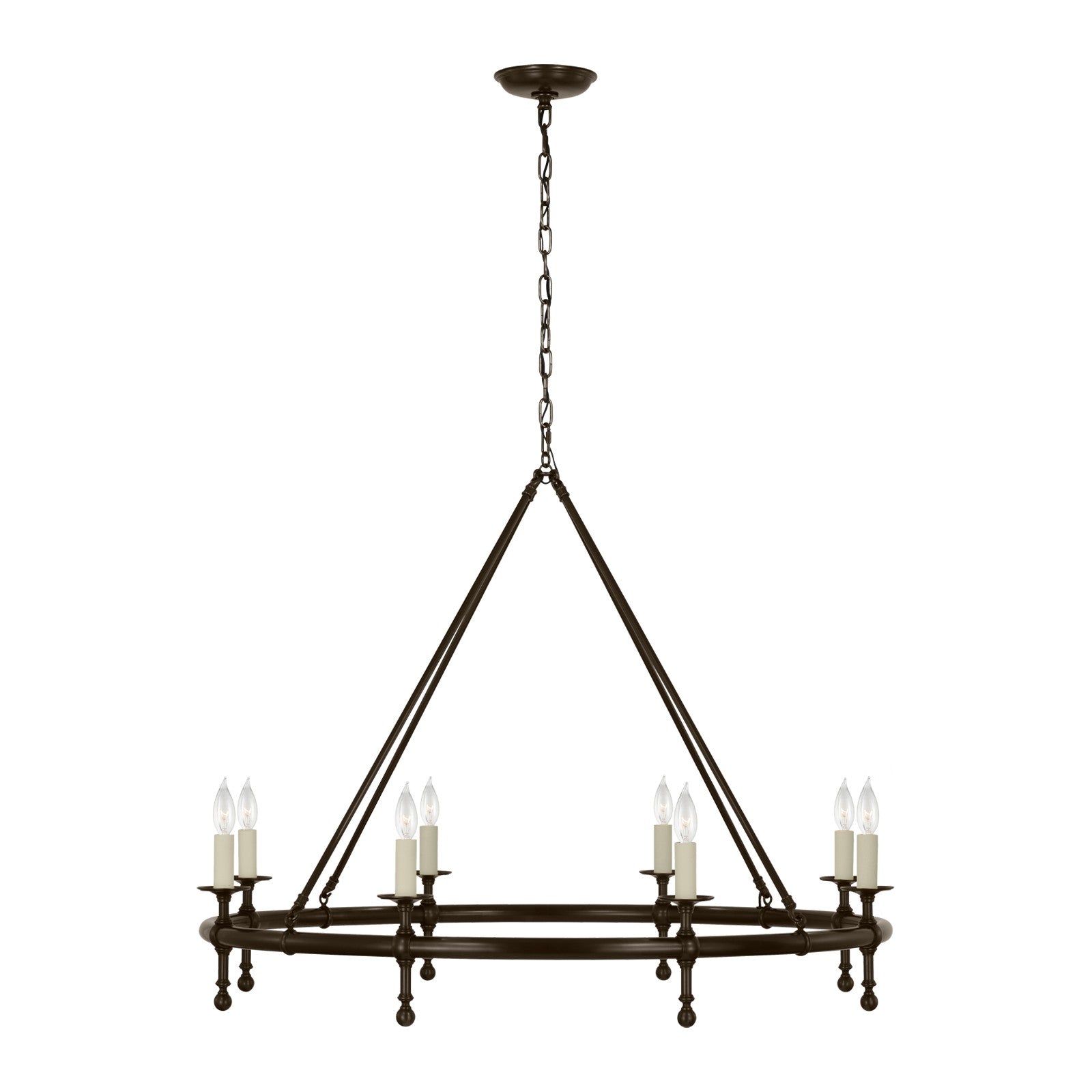 Classic 42" Ring Chandelier - Visual Comfort Ceiling Lights