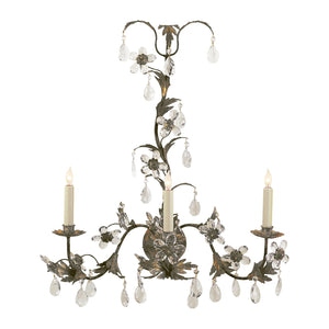 Crystal Petal Three-Light Sconce - Visual Comfort Wall Lights