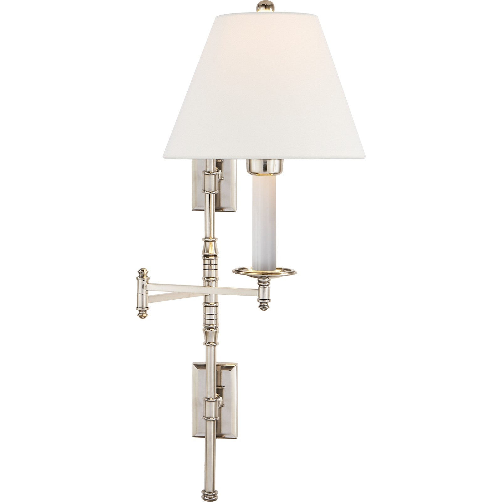 Dorchester Double Backplate Swing Arm - Visual Comfort Wall Lights