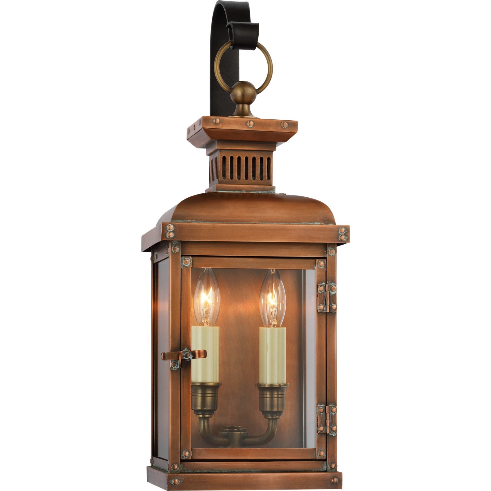 Suffork Small Scroll Arm Lantern - Visual Comfort Outdoor Lighting