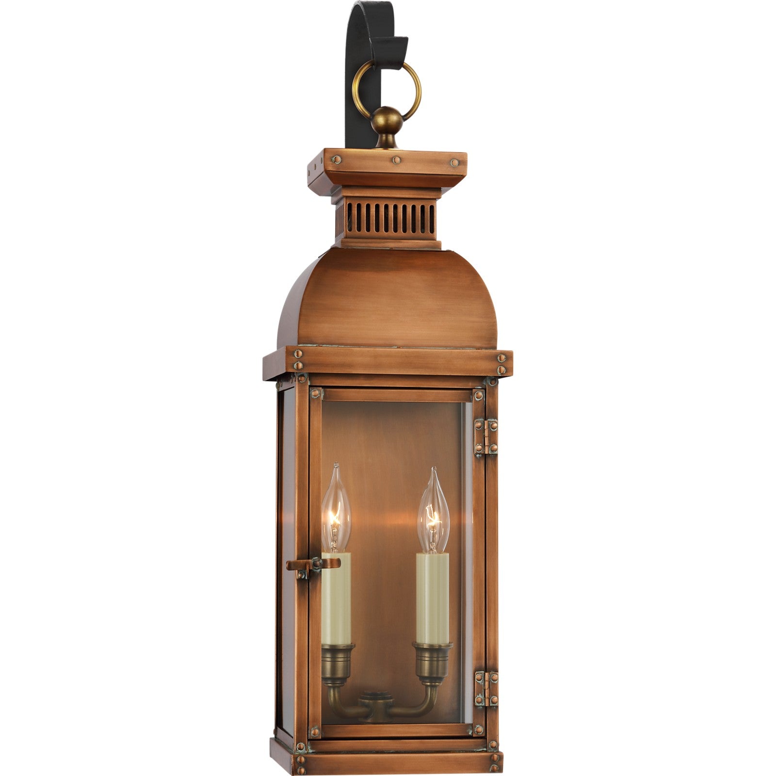 Suffork Medium Scroll Arm Lantern - Visual Comfort Outdoor Lighting