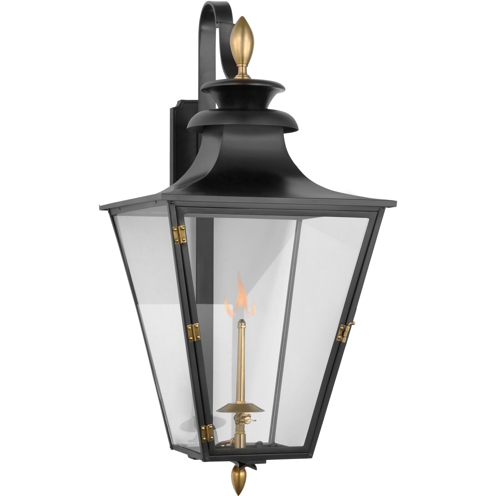 Albermarle Medium Bracketed Gas Wall Lantern - Visual Comfort Outdoor Lighting