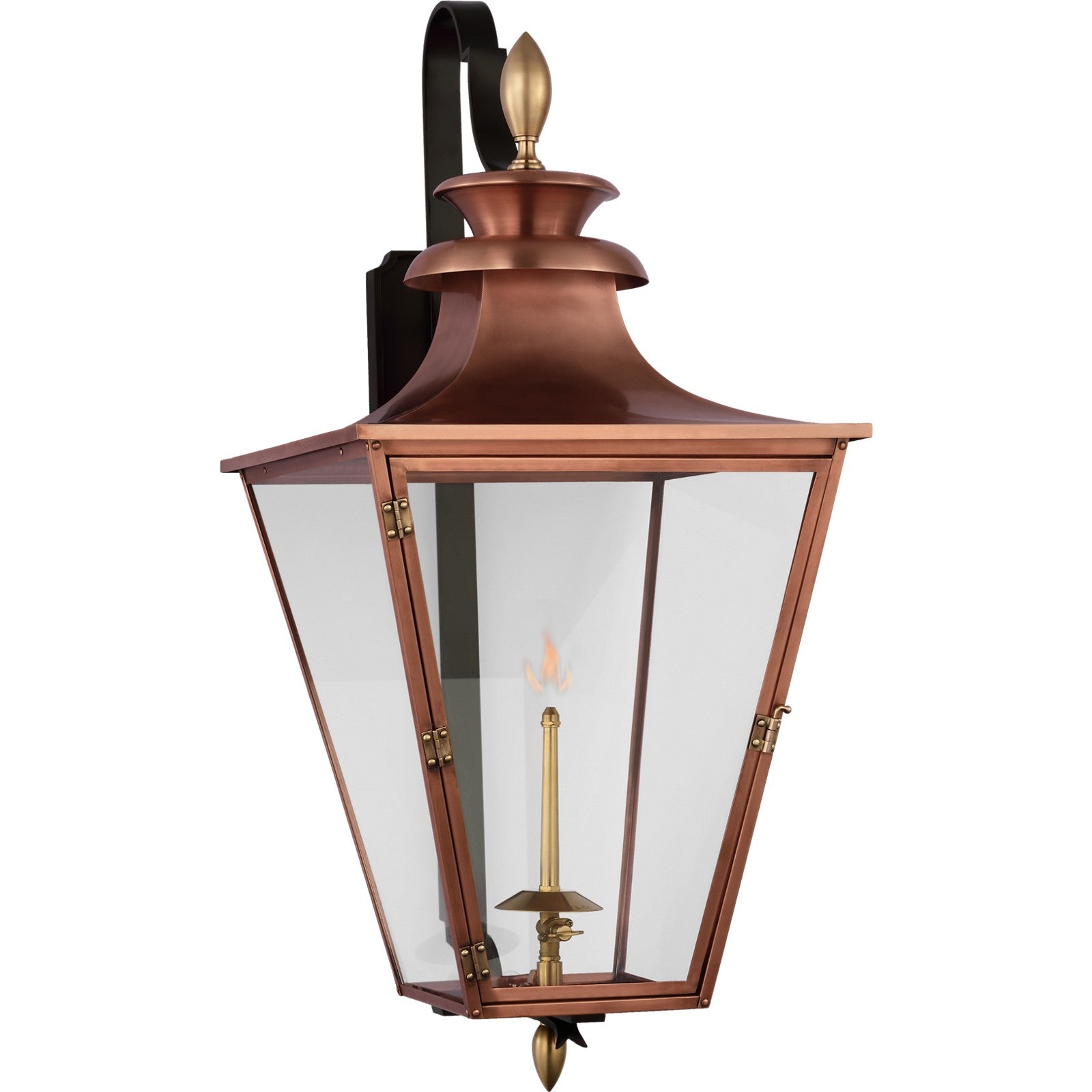 Albermarle Medium Bracketed Gas Wall Lantern - Visual Comfort Outdoor Lighting