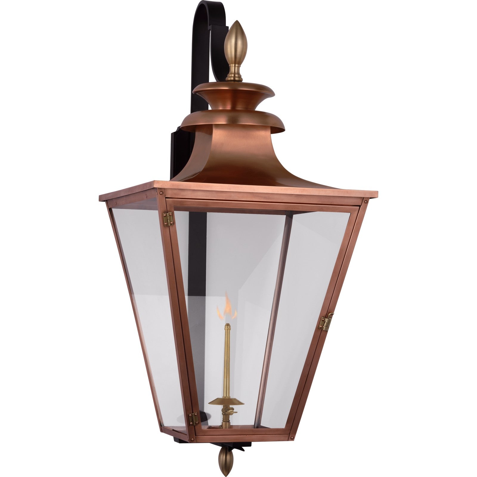 Albermarle Large Bracketed Gas Wall Lantern - Visual Comfort Outdoor Lighting
