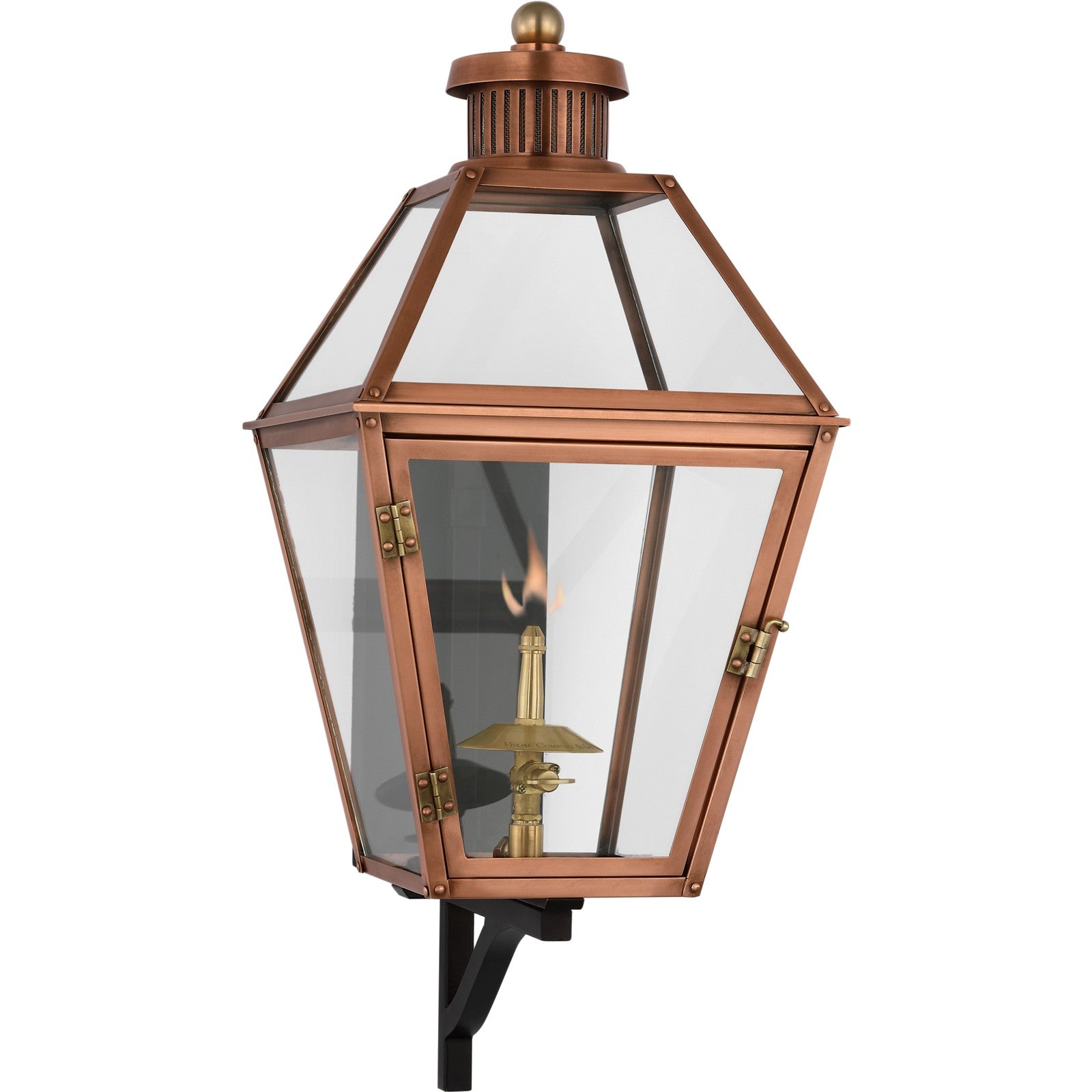 Stratford Small Bracketed Gas Wall Lantern - Visual Comfort Outdoor Lighting