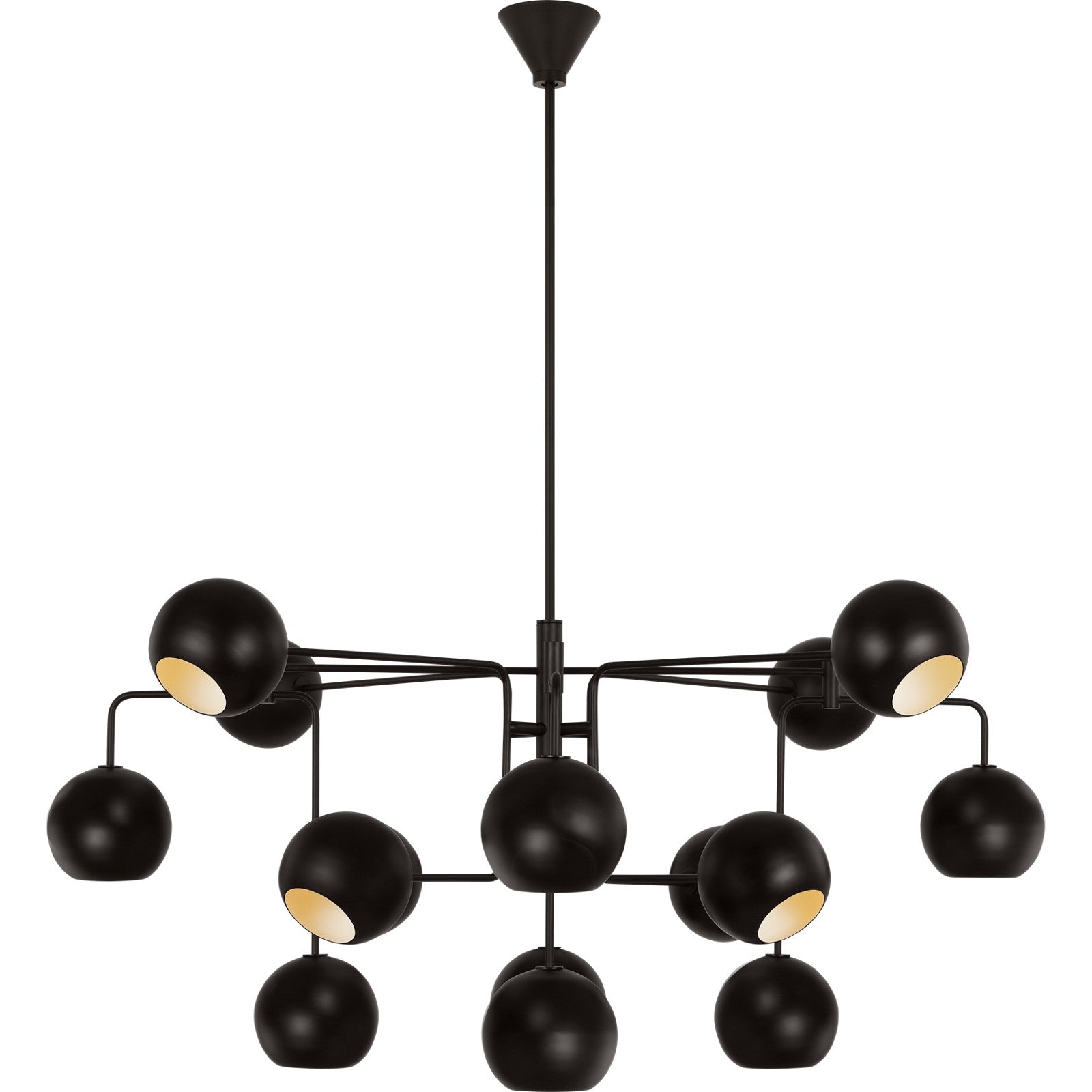 Chaumont Large Chandelier Aged Iron - Visual Comfort Ceiling Lights