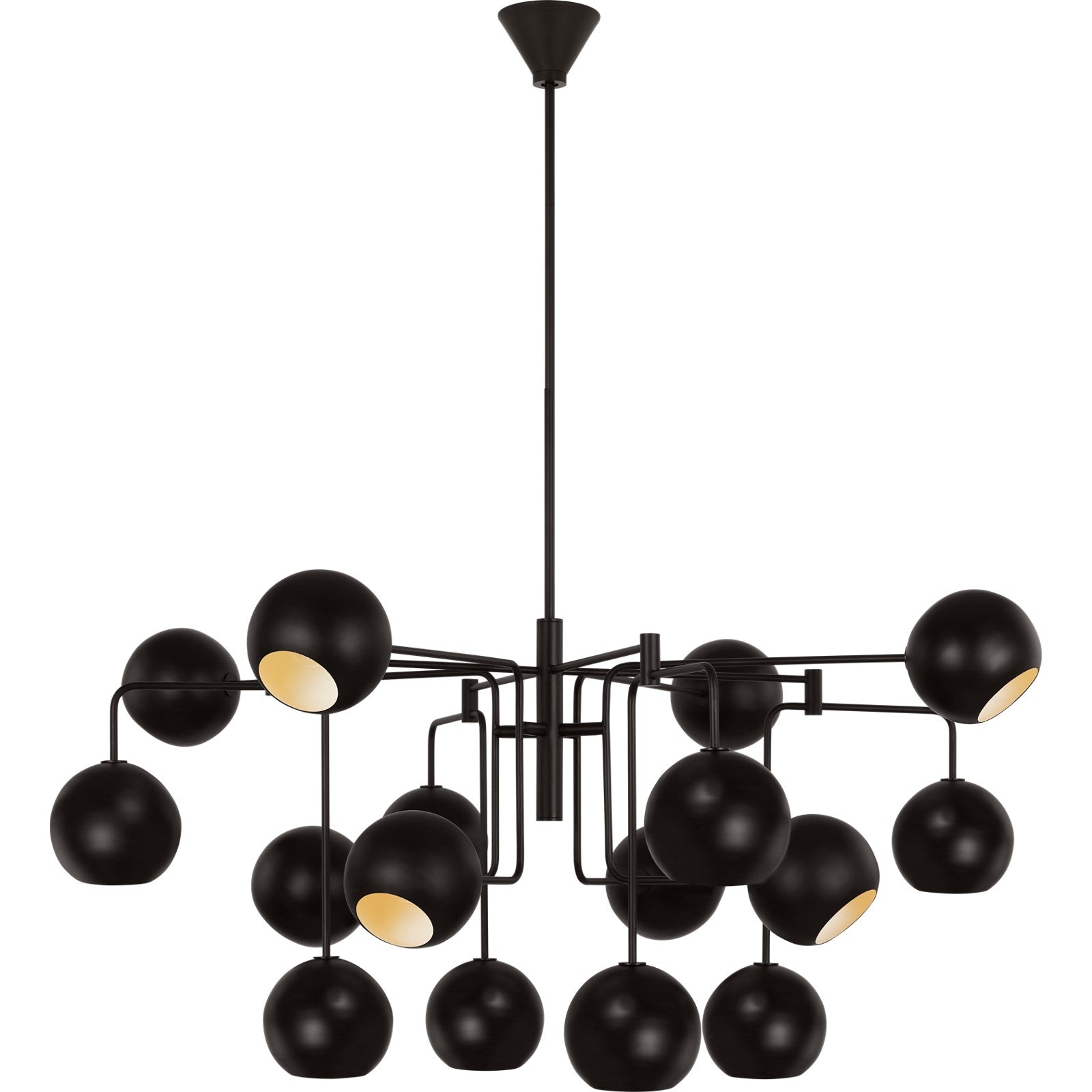 Chaumont Large Chandelier Aged Iron - Visual Comfort Ceiling Lights