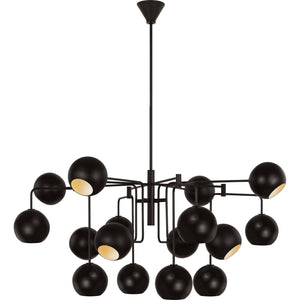 Chaumont Large Chandelier Aged Iron - Visual Comfort Ceiling Lights