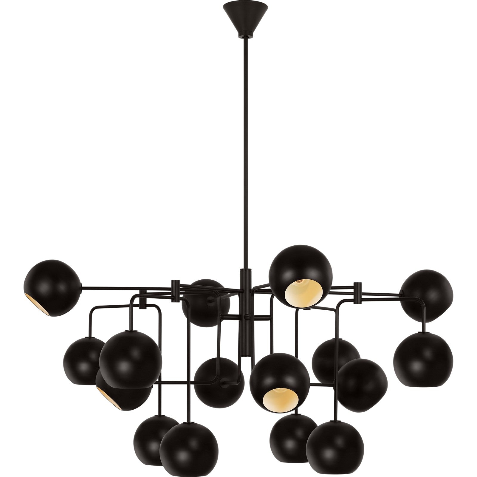 Chaumont Large Chandelier Aged Iron - Visual Comfort Ceiling Lights