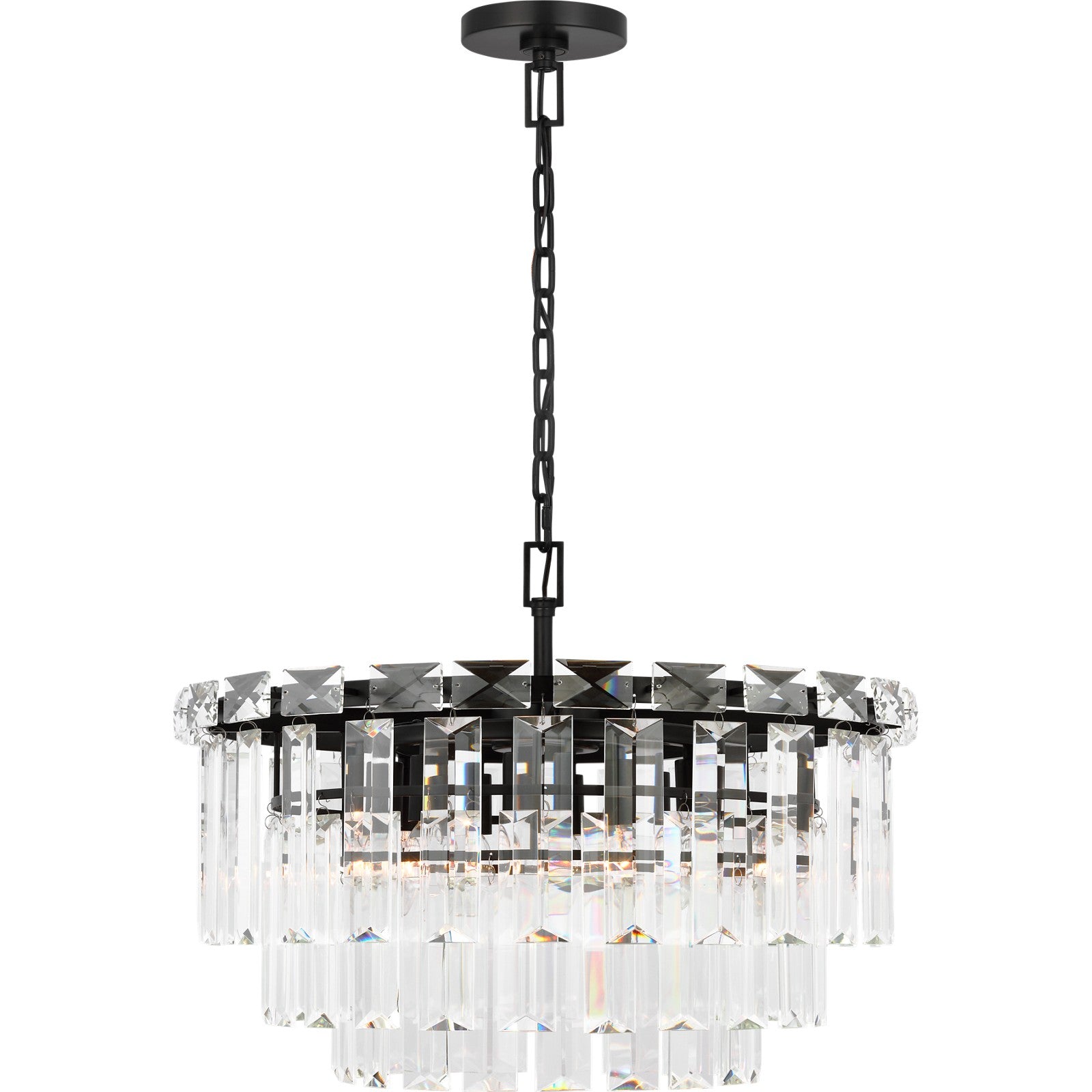 Arden Medium Chandelier in Burnished Brass - Visual Comfort Ceiling Lights