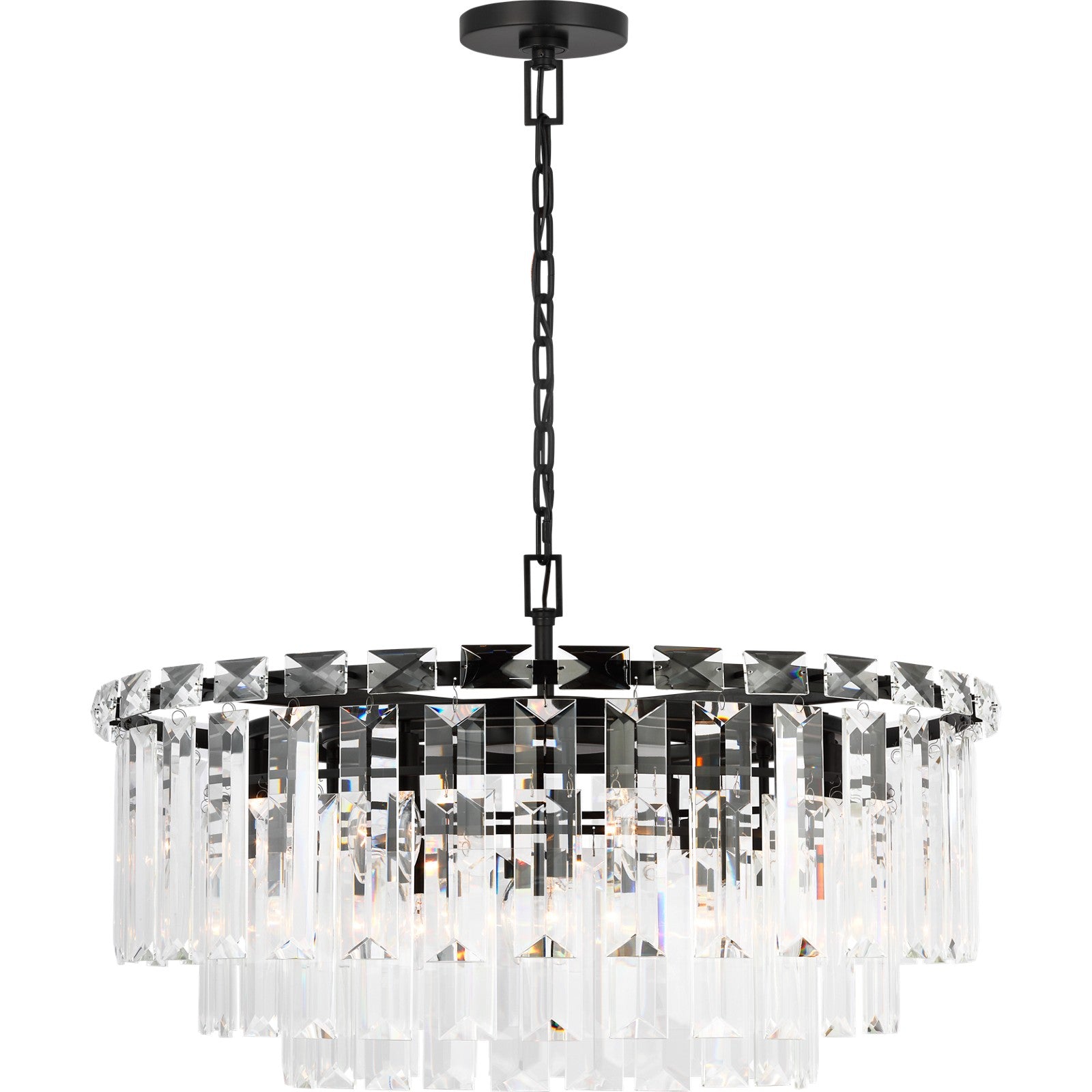 Arden Large Chandelier in Burnished Brass - Visual Comfort Ceiling Lights