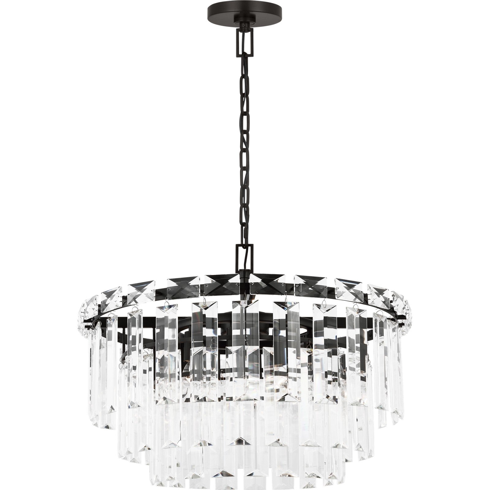 Arden Medium Chandelier in Burnished Brass - Visual Comfort Ceiling Lights
