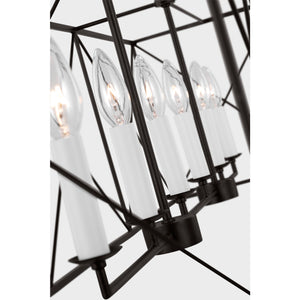Beatrix Large Linear Lantern Aged Iron - Visual Comfort Ceiling Lights