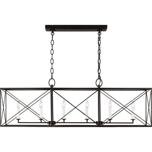Beatrix Large Linear Lantern Aged Iron - Visual Comfort Ceiling Lights