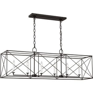 Beatrix Large Linear Lantern Aged Iron - Visual Comfort Ceiling Lights