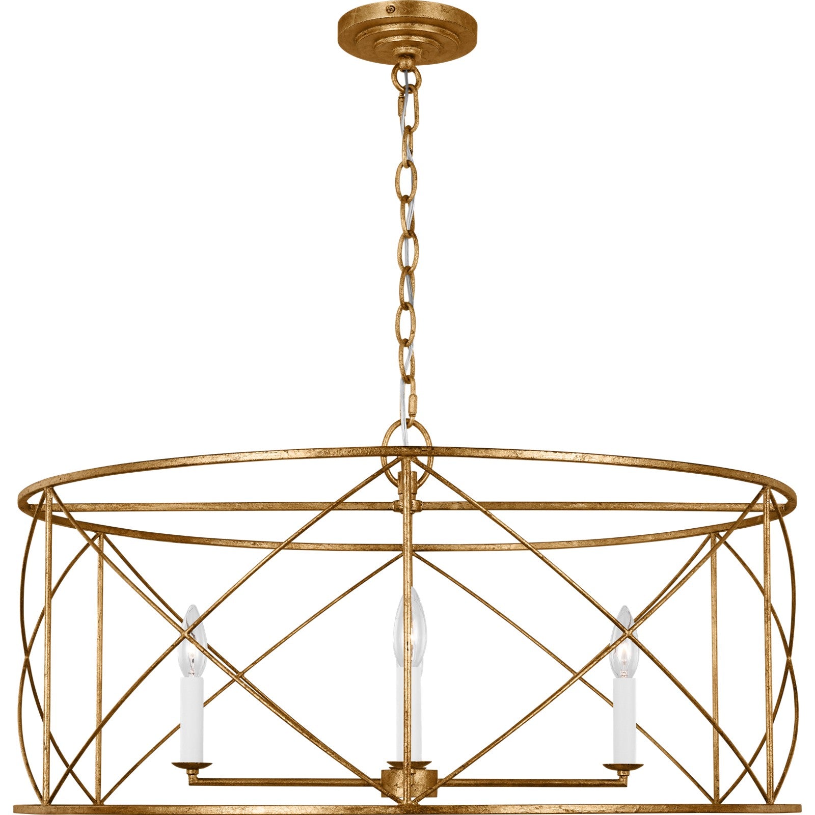 Beatrix Extra Large Lantern Aged Iron - Visual Comfort Ceiling Lights