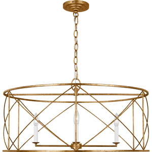 Beatrix Extra Large Lantern Aged Iron - Visual Comfort Ceiling Lights