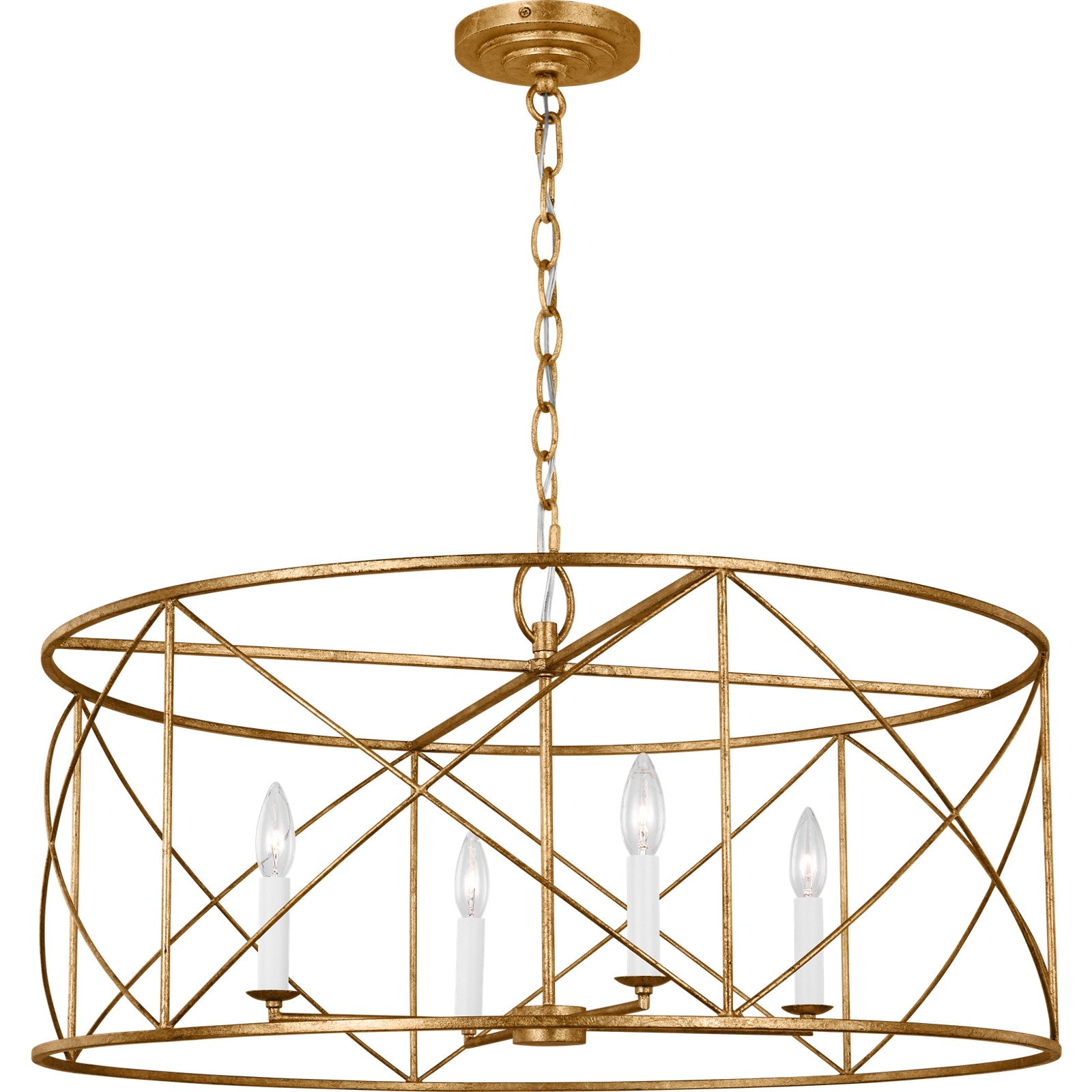 Beatrix Extra Large Lantern Aged Iron - Visual Comfort Ceiling Lights