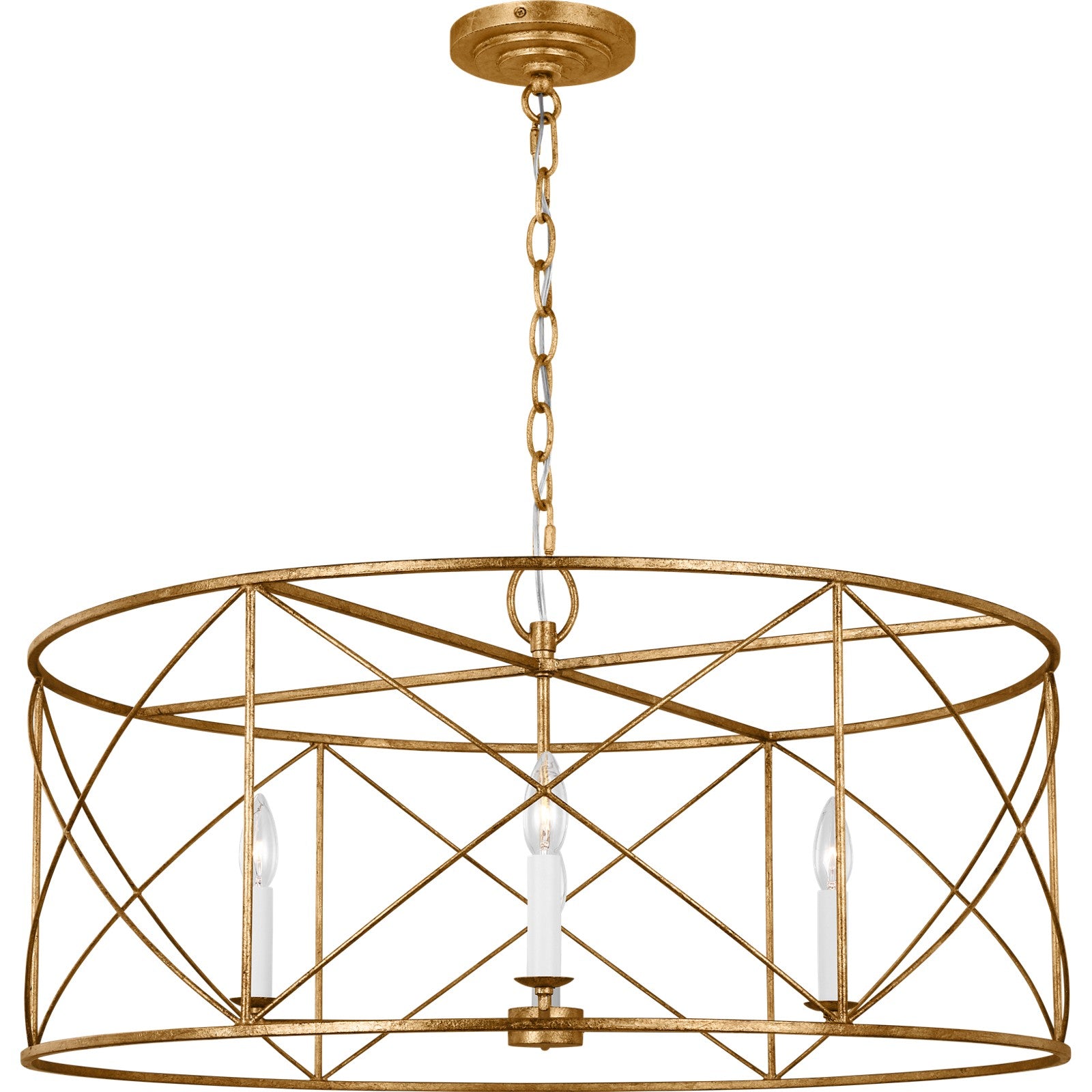 Beatrix Extra Large Lantern Aged Iron - Visual Comfort Ceiling Lights