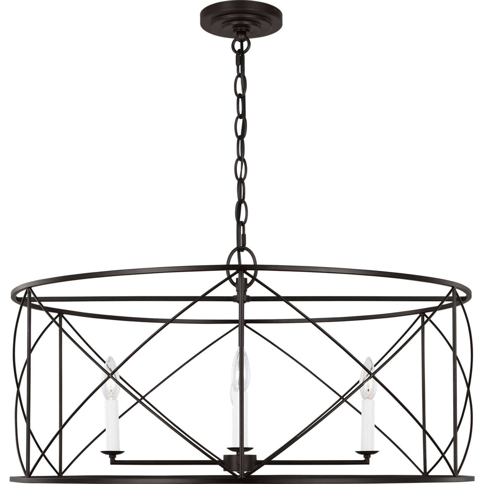 Beatrix Extra Large Lantern Aged Iron - Visual Comfort Ceiling Lights