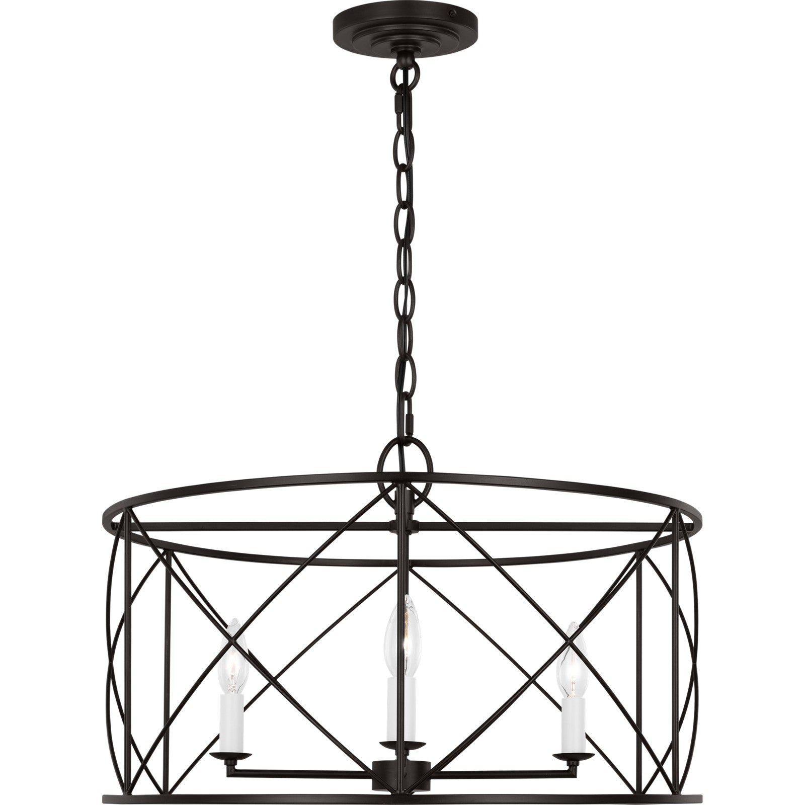 Beatrix Large Lantern Aged Iron - Visual Comfort Ceiling Lights