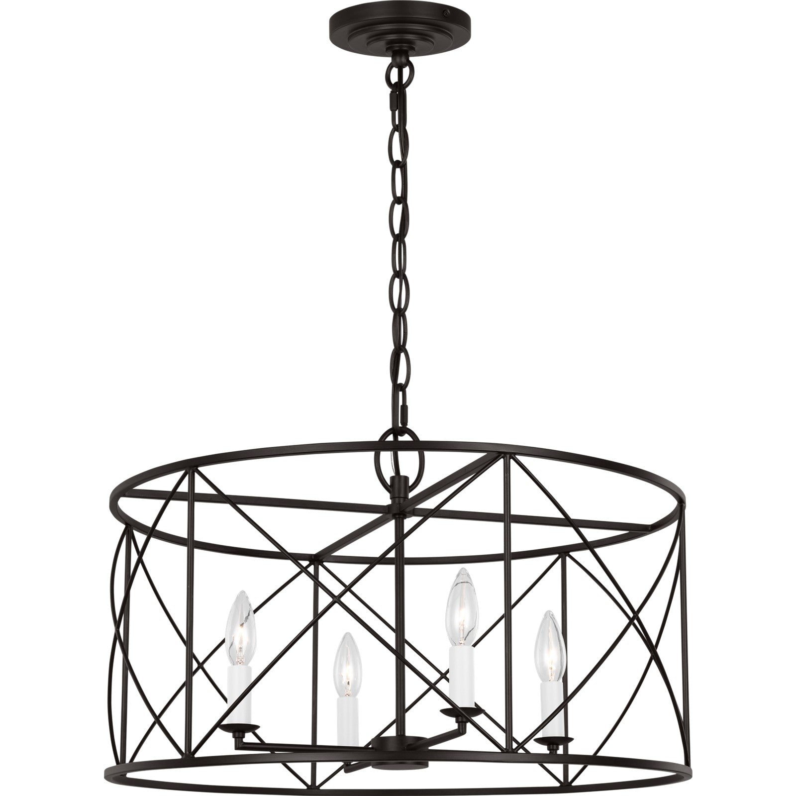 Beatrix Large Lantern Aged Iron - Visual Comfort Ceiling Lights