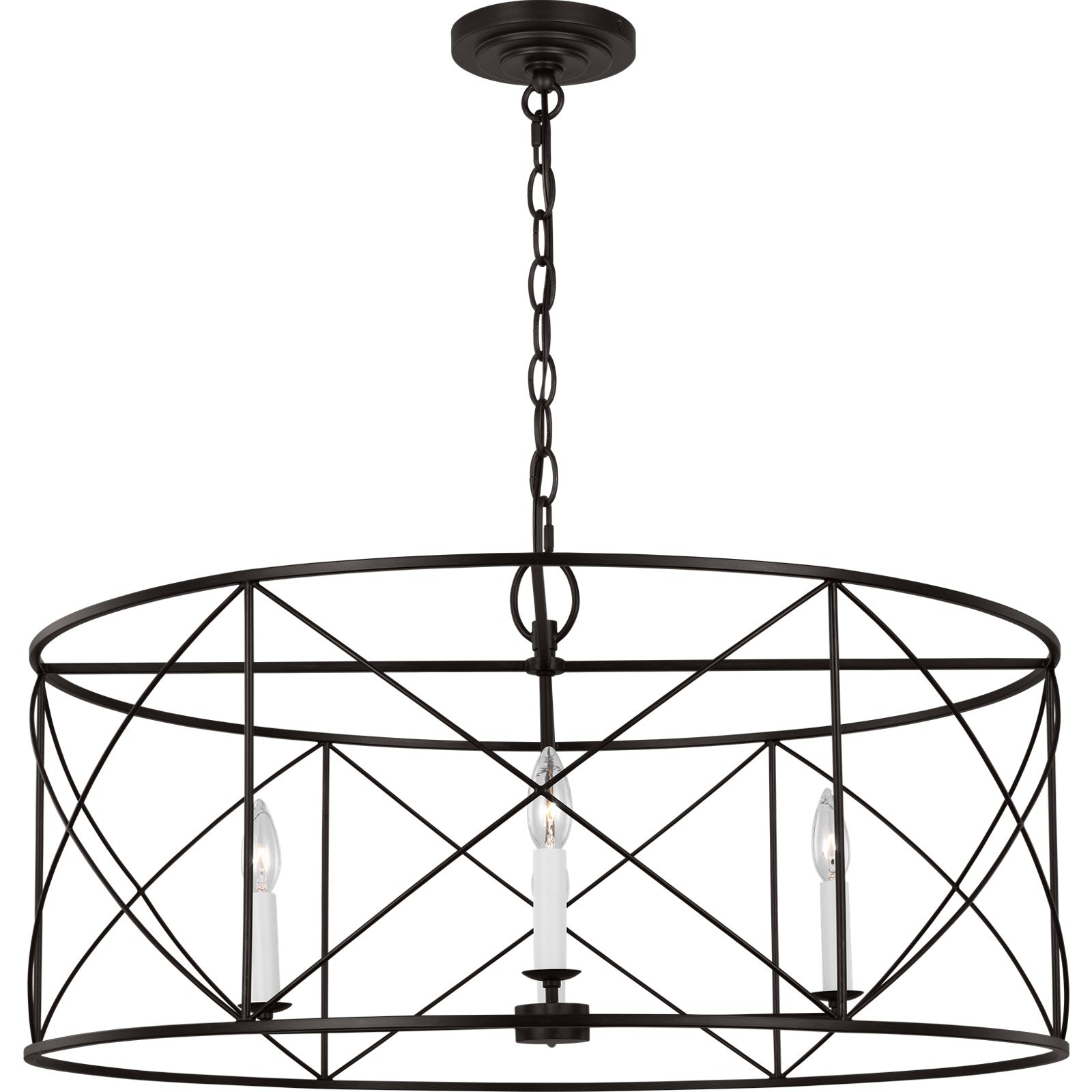 Beatrix Extra Large Lantern Aged Iron - Visual Comfort Ceiling Lights