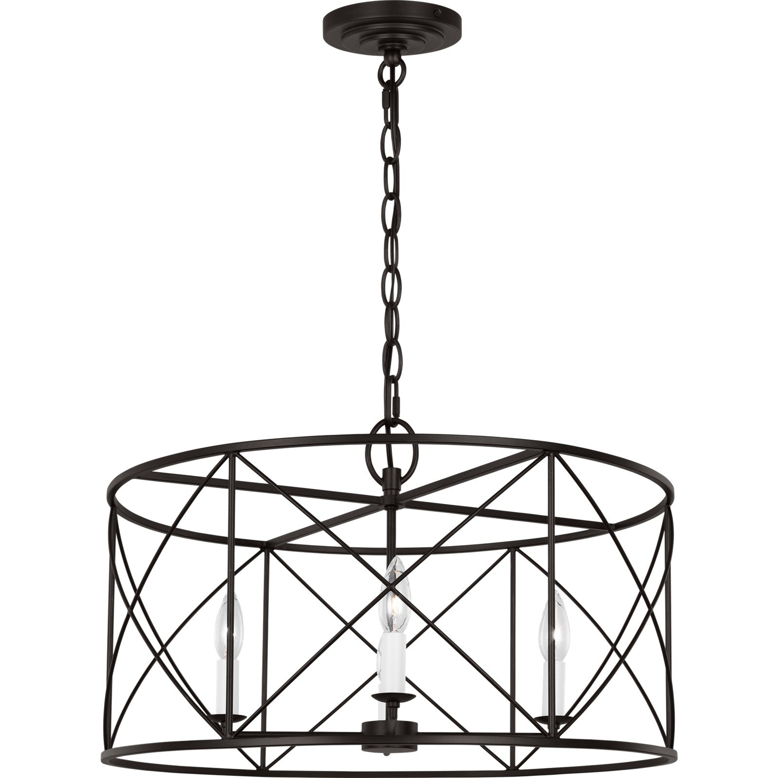 Beatrix Large Lantern Aged Iron - Visual Comfort Ceiling Lights