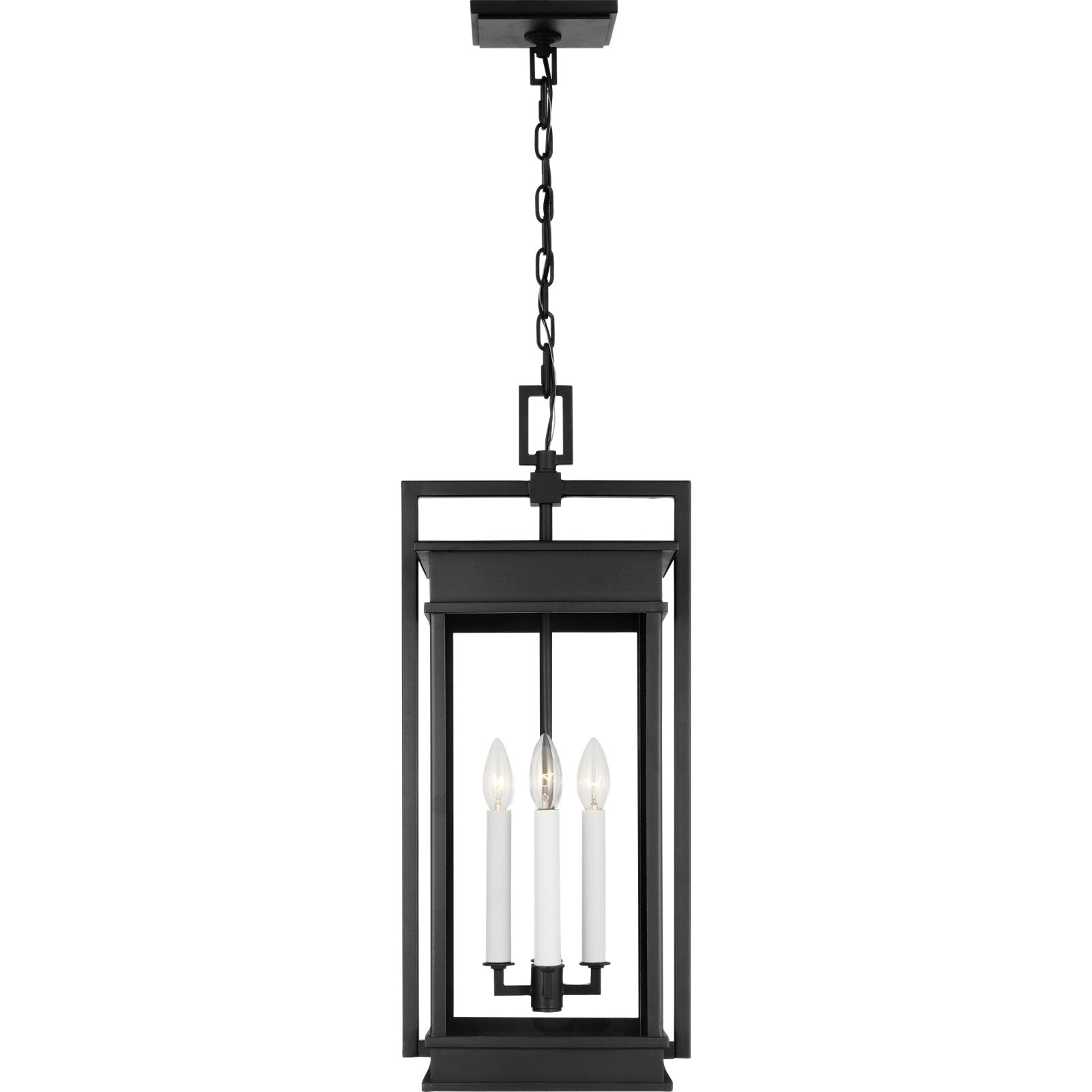 Cupertino Large Pendant Textured Black - Visual Comfort Outdoor Lighting