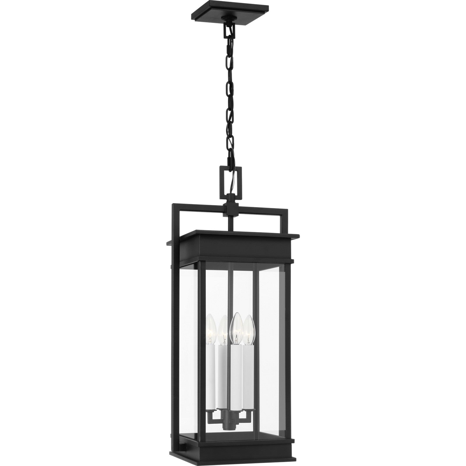 Cupertino Large Pendant Textured Black - Visual Comfort Outdoor Lighting