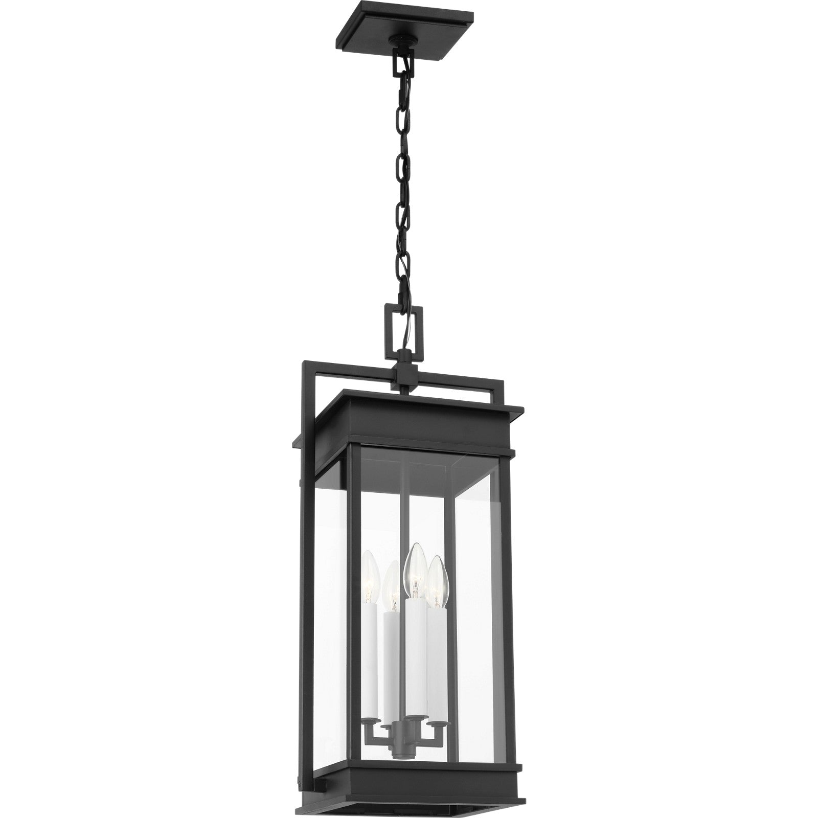 Cupertino Large Pendant Textured Black - Visual Comfort Outdoor Lighting